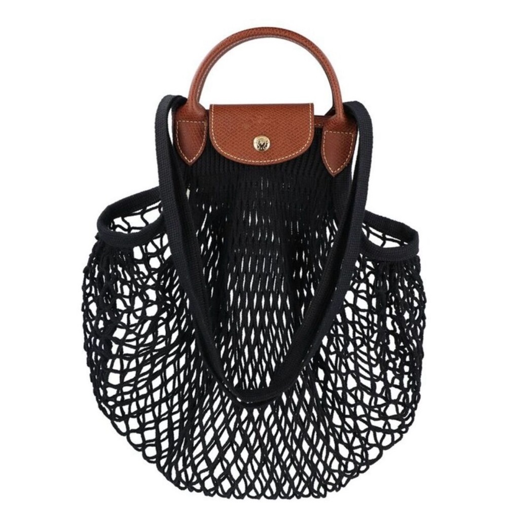 Longchamp Black LE PLIAGE FILET L MESH BAG